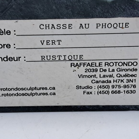 The Seal Hunt Soapstone Carving By Raffaele Rotondo - Picture 9 of 10